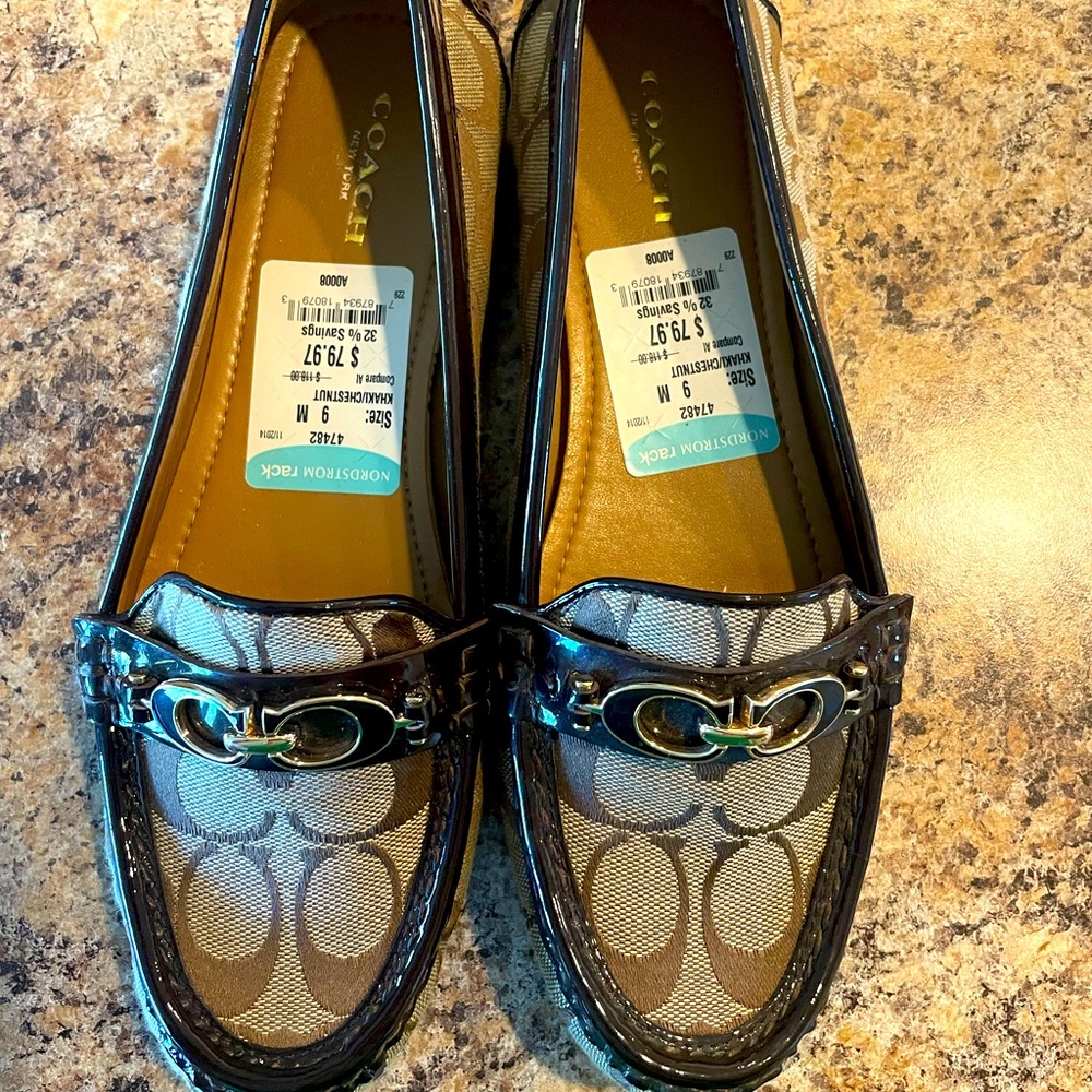 Coach shoes, size 9, worn one time (too small).
